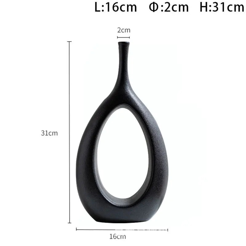 Minimalist White Porcelain Decorative Vase