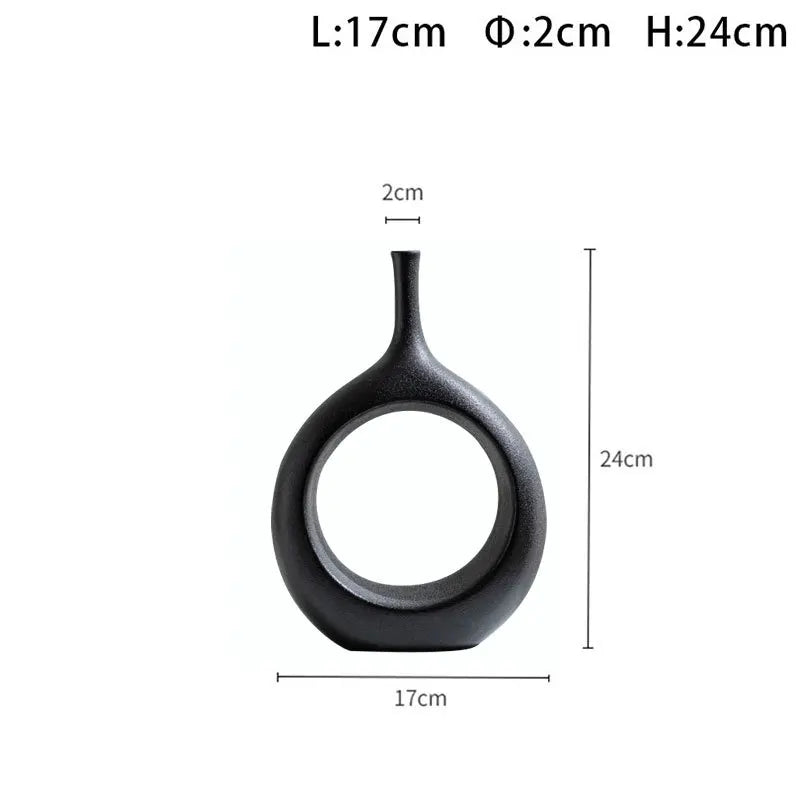 Minimalist White Porcelain Decorative Vase