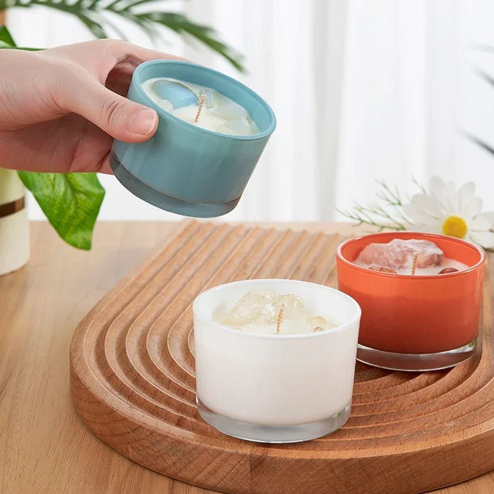 Crystal Aromatherapy Soy Wax Candle – Multiple Scents