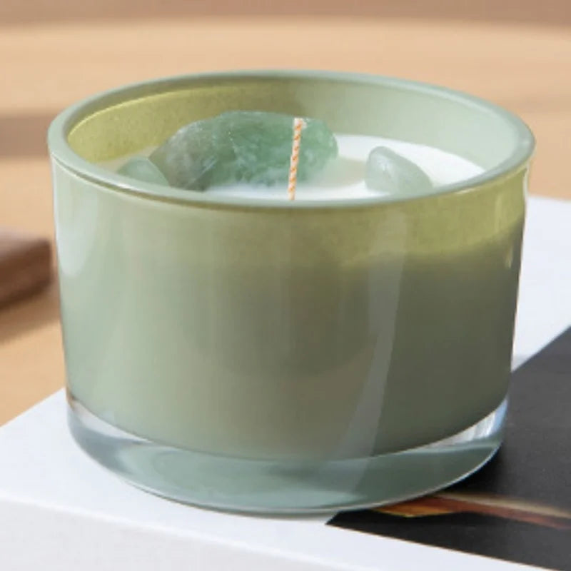 Crystal Aromatherapy Soy Wax Candle – Multiple Scents