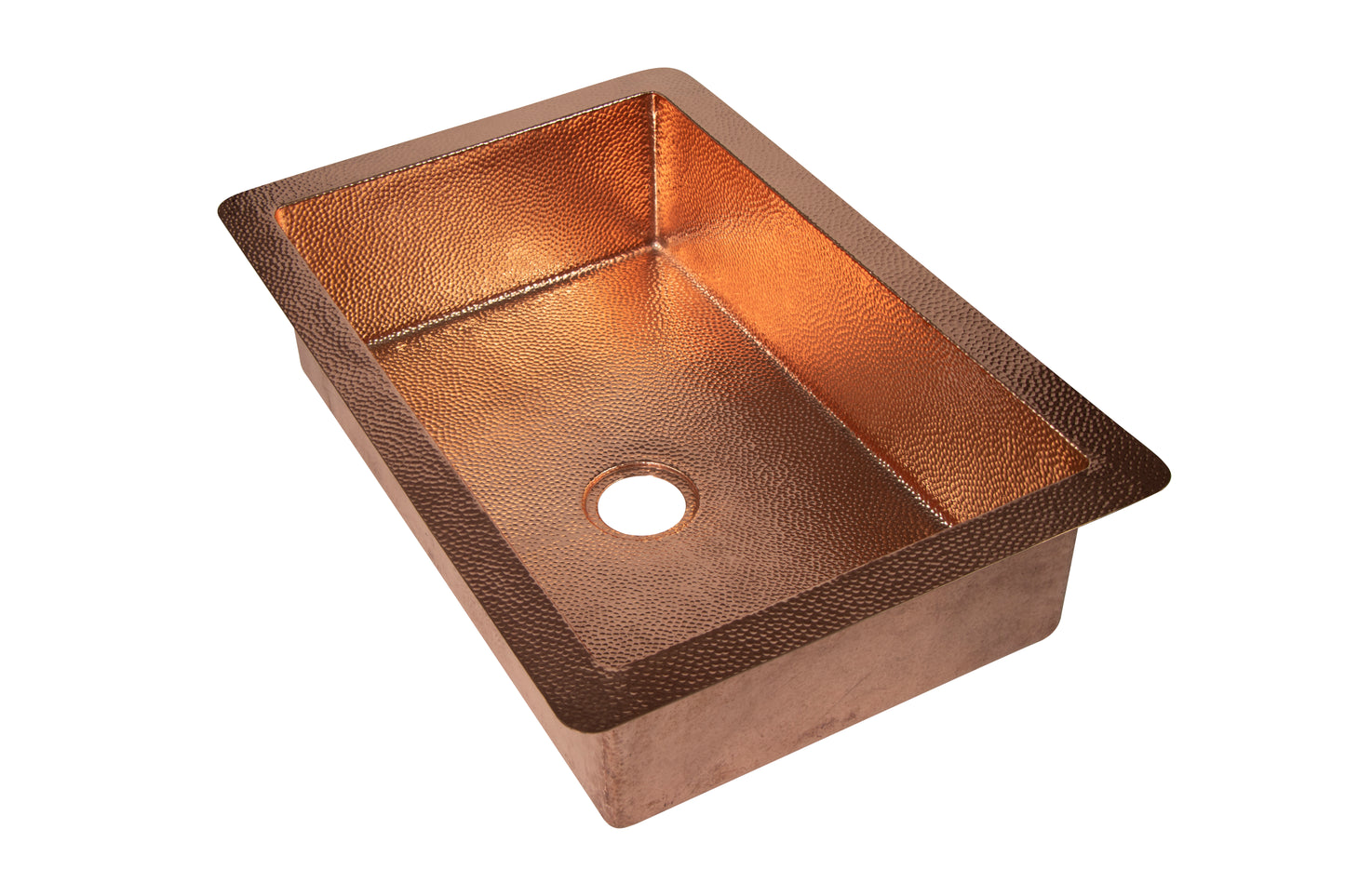 Luxury 33” Copper Drop-In Kitchen Sink