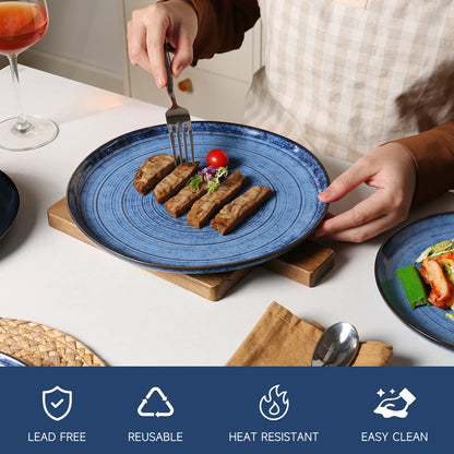 16-Piece Reactive Glaze Stoneware Set – Modern Luxury, Durable & Beautiful