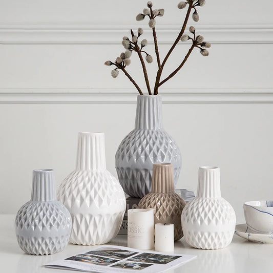 Elegant European Ceramic Tabletop Vase