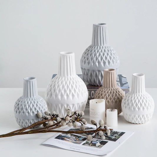 Elegant European Ceramic Tabletop Vase