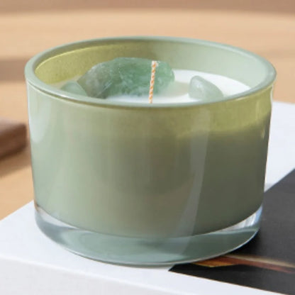 Crystal Aromatherapy Soy Wax Candle – Multiple Scents