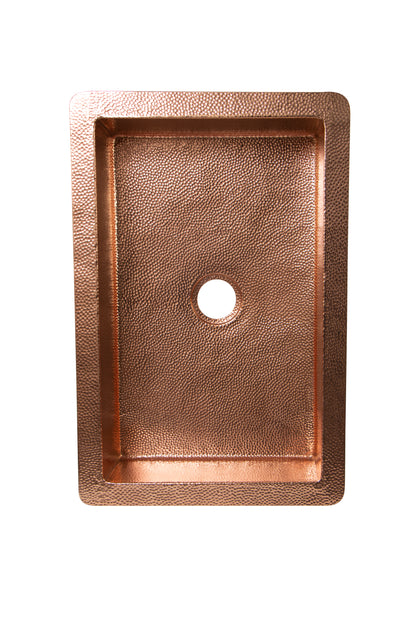Luxury 33” Copper Drop-In Kitchen Sink